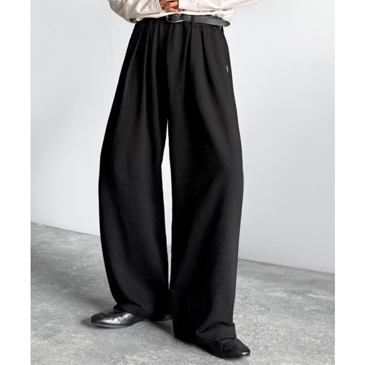 「まるでスラックス！」ベルトループ付き2タックカーブシルエットスウェットパンツ | Classical Elf Men | 詳細画像11 