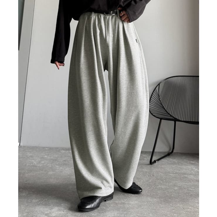 「まるでスラックス！」ベルトループ付き2タックカーブシルエットスウェットパンツ | Classical Elf Men | 詳細画像3 