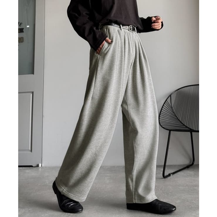 「まるでスラックス！」ベルトループ付き2タックカーブシルエットスウェットパンツ | Classical Elf Men | 詳細画像5 