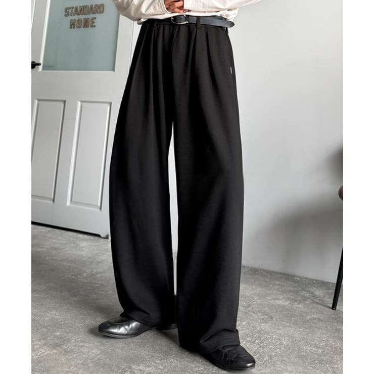 「まるでスラックス！」ベルトループ付き2タックカーブシルエットスウェットパンツ | Classical Elf Men | 詳細画像7 