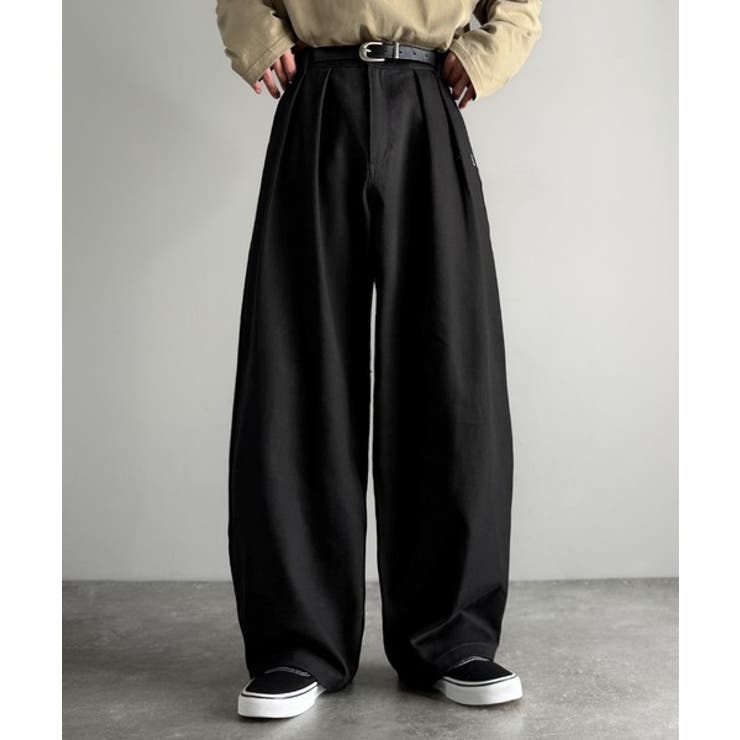 ブラック | 「オールシーズン大活躍。」 綿100％インツータック仕様ワイドバルーンパンツ | Classical Elf Men