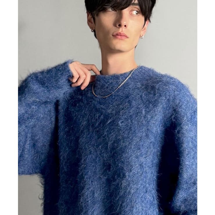 「深みのある1着。」ミックスシャギー素材クルーネックセーター Mixed | Classical Elf Men | 詳細画像8 