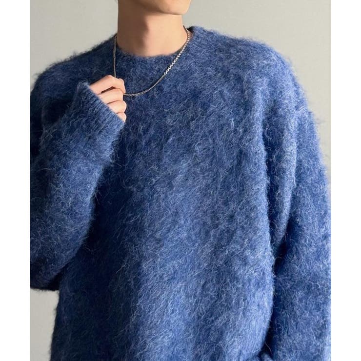 「深みのある1着。」ミックスシャギー素材クルーネックセーター Mixed | Classical Elf Men | 詳細画像9 