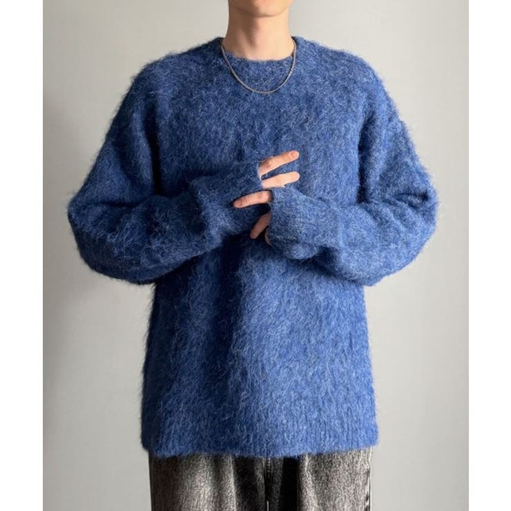 「深みのある1着。」ミックスシャギー素材クルーネックセーター Mixed | Classical Elf Men | 詳細画像11 