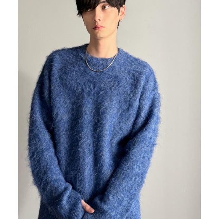 「深みのある1着。」ミックスシャギー素材クルーネックセーター Mixed | Classical Elf Men | 詳細画像13 