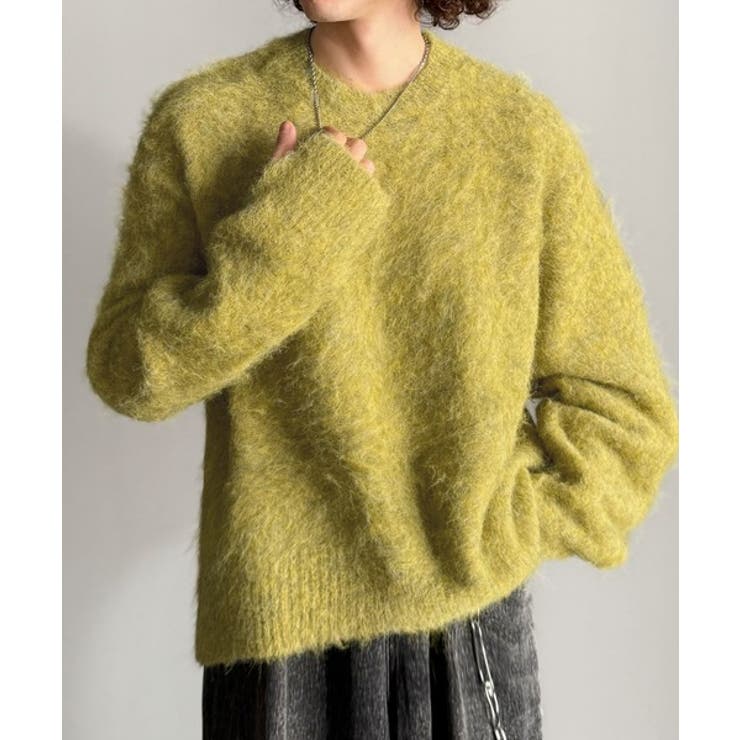 「深みのある1着。」ミックスシャギー素材クルーネックセーター Mixed | Classical Elf Men | 詳細画像19 