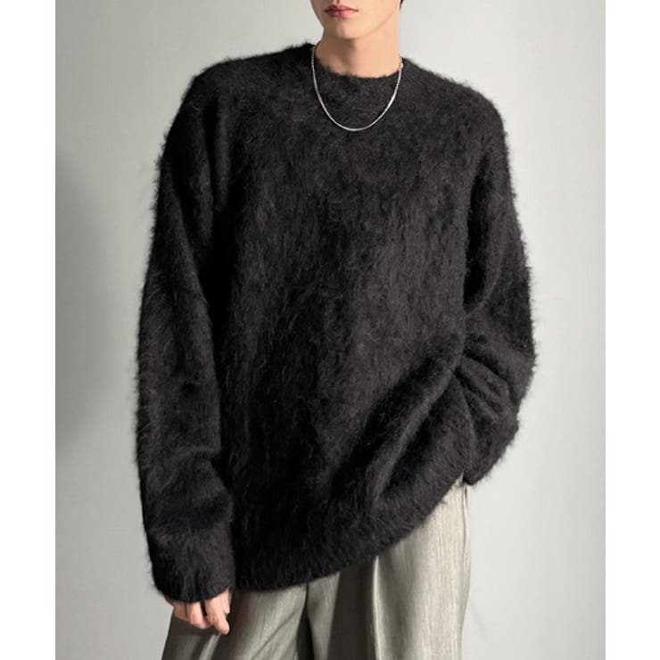 「深みのある1着。」ミックスシャギー素材クルーネックセーター Mixed | Classical Elf Men | 詳細画像24 