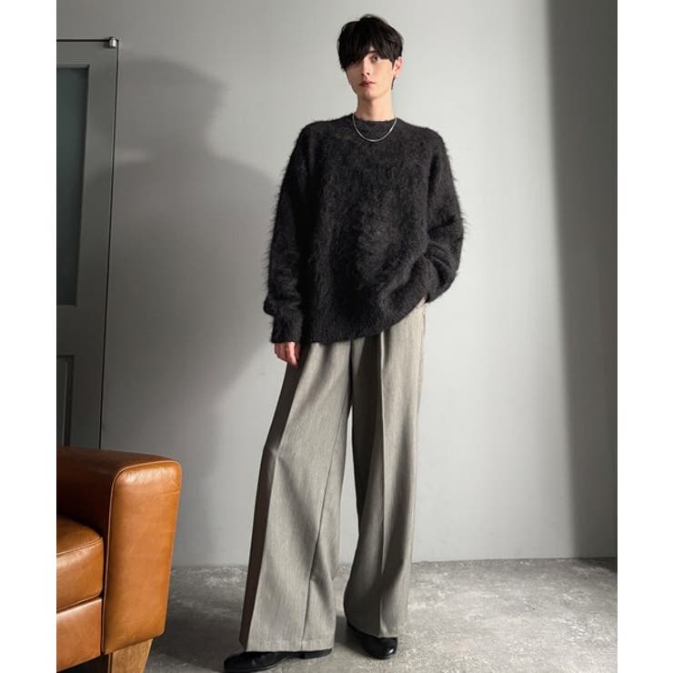 「深みのある1着。」ミックスシャギー素材クルーネックセーター Mixed | Classical Elf Men | 詳細画像30 