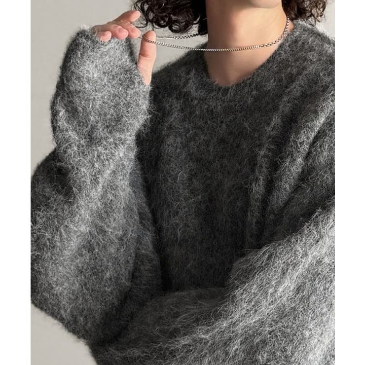 「深みのある1着。」ミックスシャギー素材クルーネックセーター Mixed | Classical Elf Men | 詳細画像32 