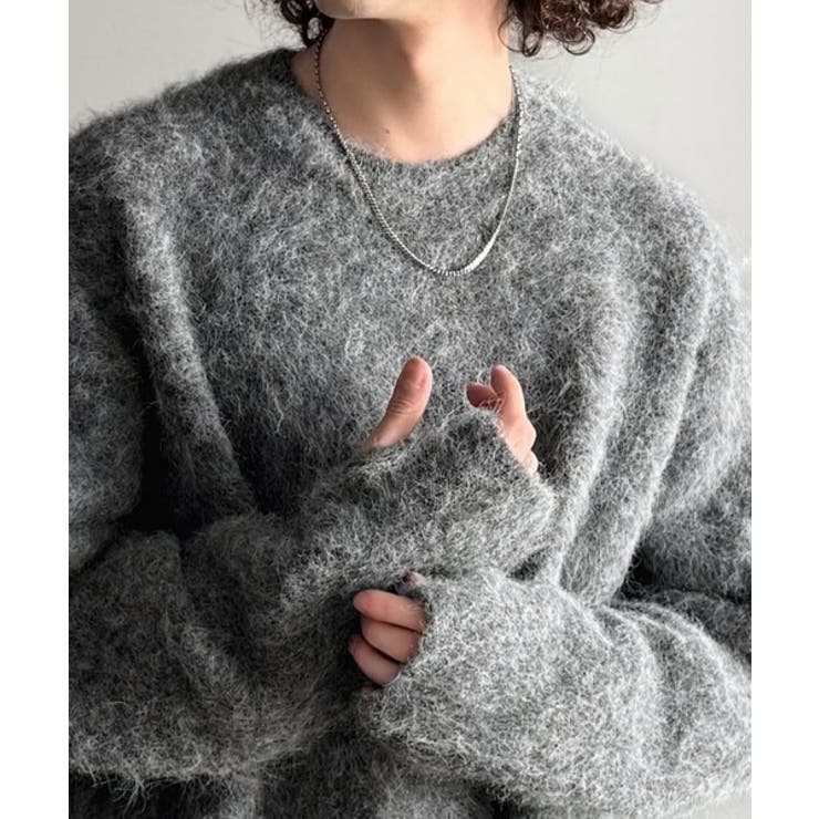 「深みのある1着。」ミックスシャギー素材クルーネックセーター Mixed | Classical Elf Men | 詳細画像33 