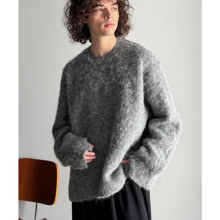 「深みのある1着。」ミックスシャギー素材クルーネックセーター Mixed | Classical Elf Men | 詳細画像3 