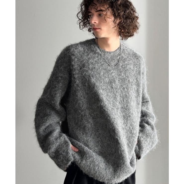 「深みのある1着。」ミックスシャギー素材クルーネックセーター Mixed | Classical Elf Men | 詳細画像5 