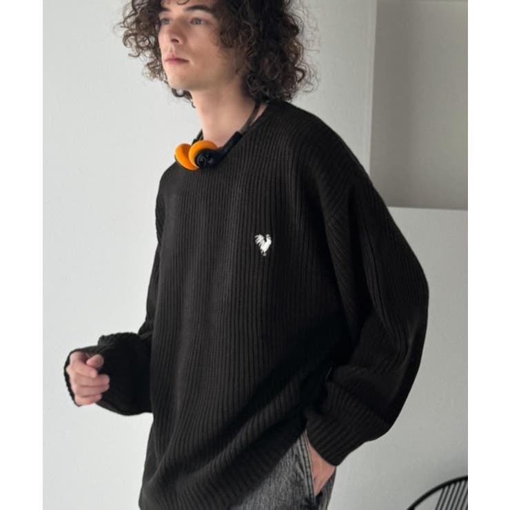 「究極スタンダード」畔編みオーバーサイズクルーネックセーター Oversized | Classical Elf Men | 詳細画像11