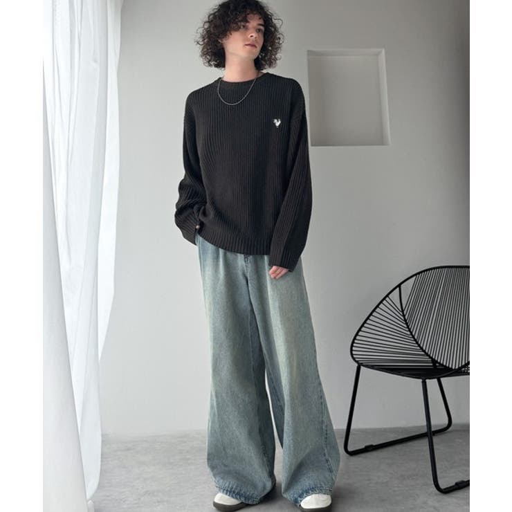「究極スタンダード」畔編みオーバーサイズクルーネックセーター Oversized | Classical Elf Men | 詳細画像13