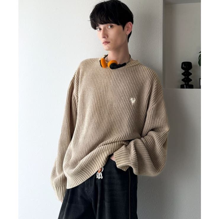 「究極スタンダード」畔編みオーバーサイズクルーネックセーター Oversized | Classical Elf Men | 詳細画像15