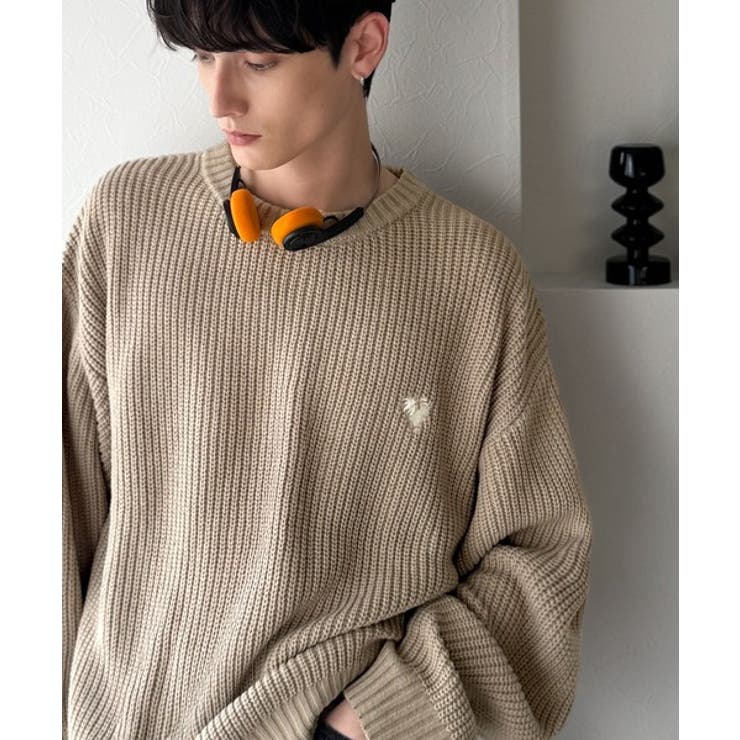 「究極スタンダード」畔編みオーバーサイズクルーネックセーター Oversized | Classical Elf Men | 詳細画像17