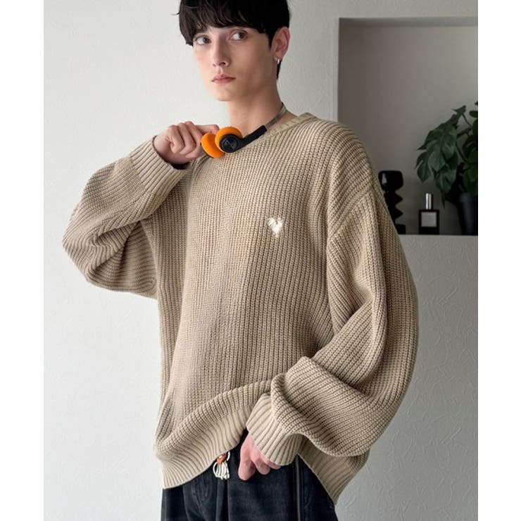 「究極スタンダード」畔編みオーバーサイズクルーネックセーター Oversized | Classical Elf Men | 詳細画像18
