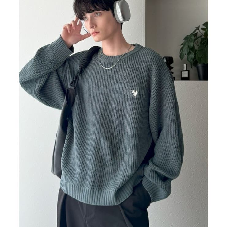 「究極スタンダード」畔編みオーバーサイズクルーネックセーター Oversized | Classical Elf Men | 詳細画像20