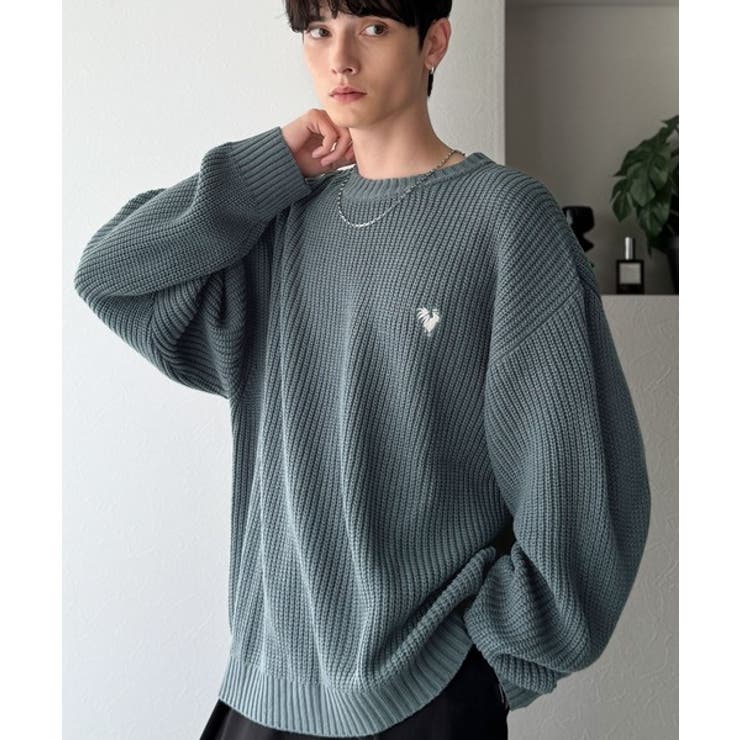 「究極スタンダード」畔編みオーバーサイズクルーネックセーター Oversized | Classical Elf Men | 詳細画像21
