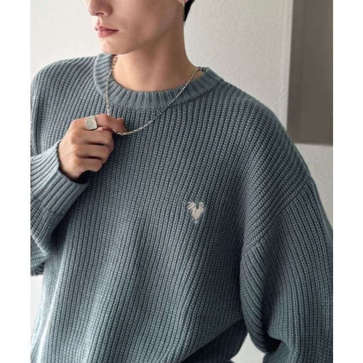 「究極スタンダード」畔編みオーバーサイズクルーネックセーター Oversized | Classical Elf Men | 詳細画像22