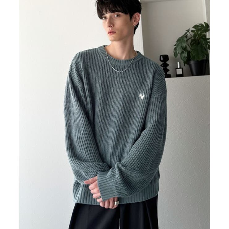 「究極スタンダード」畔編みオーバーサイズクルーネックセーター Oversized | Classical Elf Men | 詳細画像23