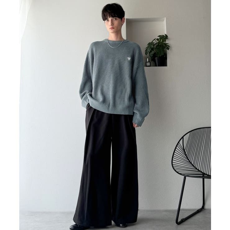 「究極スタンダード」畔編みオーバーサイズクルーネックセーター Oversized | Classical Elf Men | 詳細画像25
