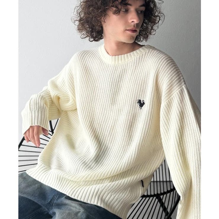 「究極スタンダード」畔編みオーバーサイズクルーネックセーター Oversized | Classical Elf Men | 詳細画像4