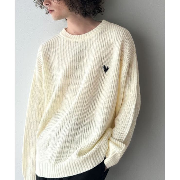 「究極スタンダード」畔編みオーバーサイズクルーネックセーター Oversized | Classical Elf Men | 詳細画像5