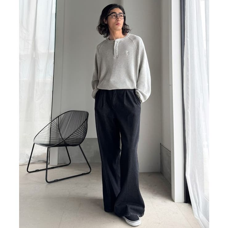 「ヘビーウェイト一択。」綿100％ワッフル素材ラグランビッグTシャツ | Classical Elf Men | 詳細画像15 