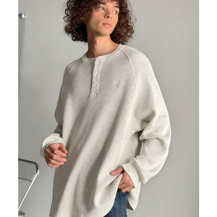 「ヘビーウェイト一択。」綿100％ワッフル素材ラグランビッグTシャツ | Classical Elf Men | 詳細画像21 