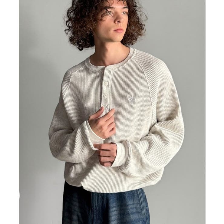 「ヘビーウェイト一択。」綿100％ワッフル素材ラグランビッグTシャツ | Classical Elf Men | 詳細画像24 