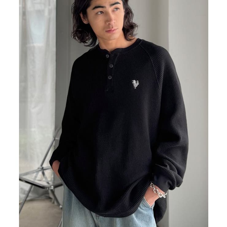 「ヘビーウェイト一択。」綿100％ワッフル素材ラグランビッグTシャツ | Classical Elf Men | 詳細画像1 