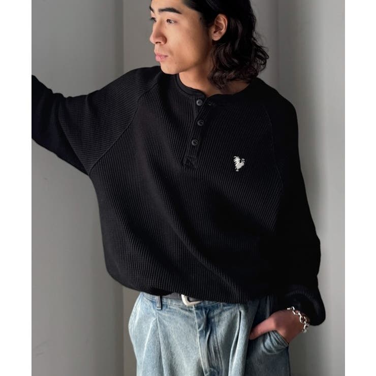 「ヘビーウェイト一択。」綿100％ワッフル素材ラグランビッグTシャツ | Classical Elf Men | 詳細画像4 