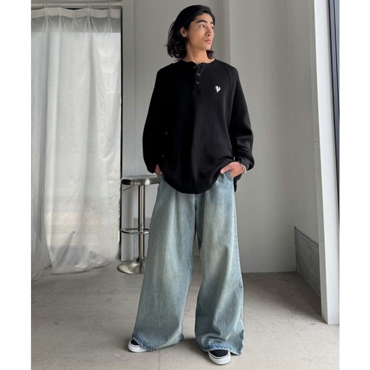 「ヘビーウェイト一択。」綿100％ワッフル素材ラグランビッグTシャツ | Classical Elf Men | 詳細画像5 