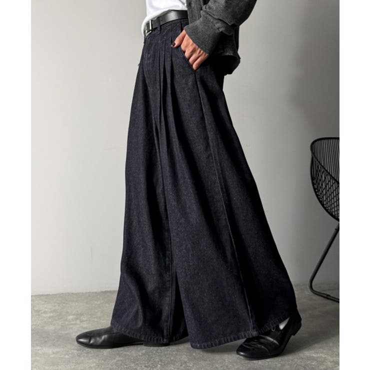 「贅沢シルエット。」3タックワイドデニムスラックス Triple Tuck | Classical Elf Men | 詳細画像10 