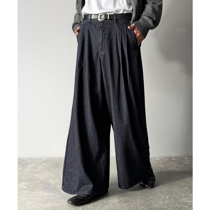 「贅沢シルエット。」3タックワイドデニムスラックス Triple Tuck | Classical Elf Men | 詳細画像11 