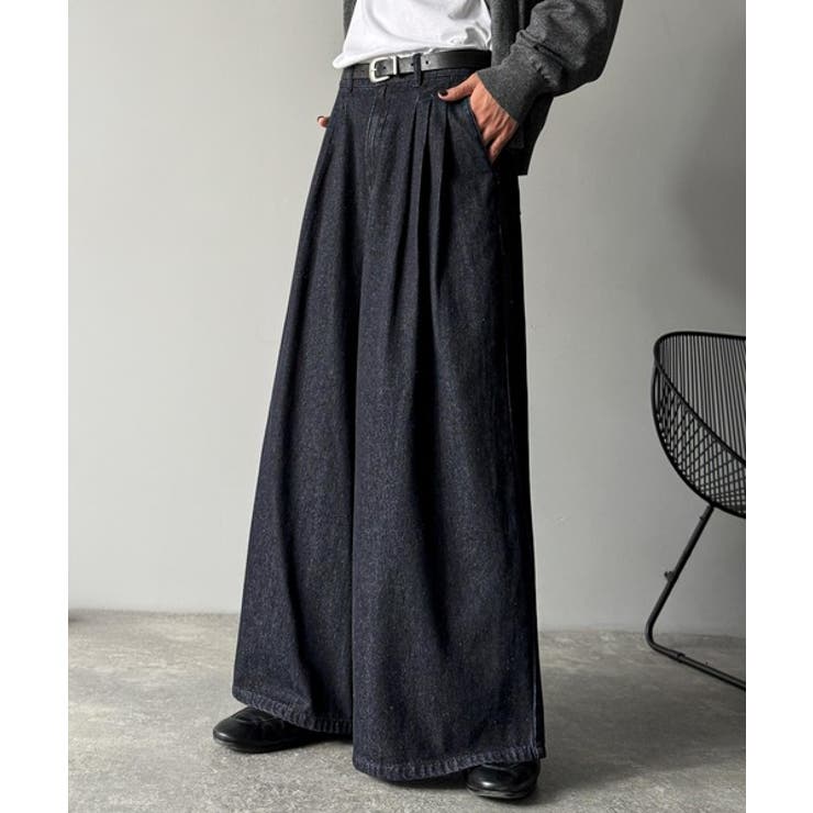 「贅沢シルエット。」3タックワイドデニムスラックス Triple Tuck | Classical Elf Men | 詳細画像12 