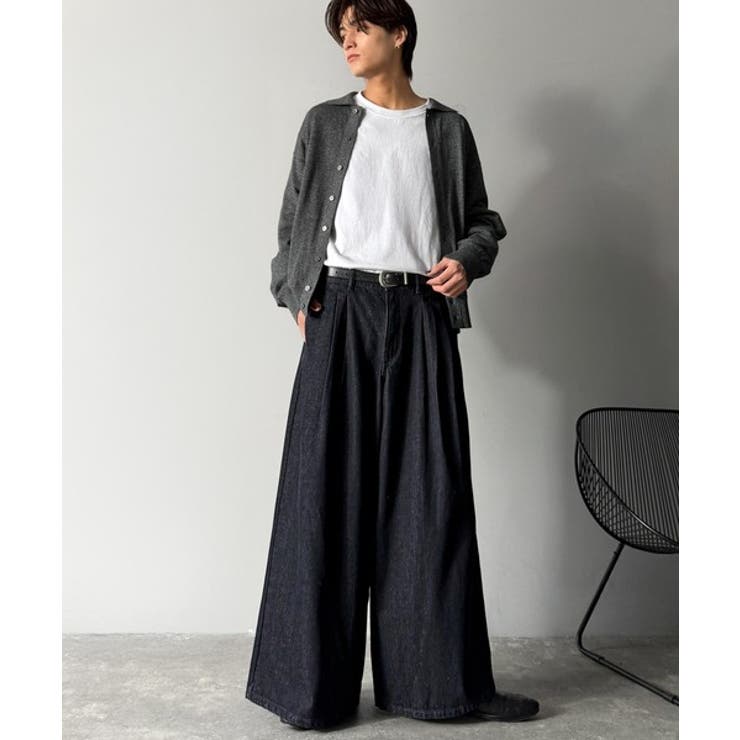 「贅沢シルエット。」3タックワイドデニムスラックス Triple Tuck | Classical Elf Men | 詳細画像13 