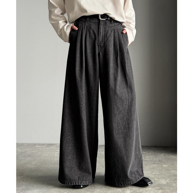 「贅沢シルエット。」3タックワイドデニムスラックス Triple Tuck | Classical Elf Men | 詳細画像2 