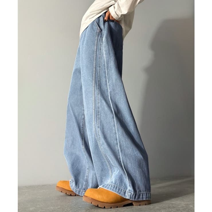 ライトブルー | 「二度見される。」サイドダブルカーブラインデニムパンツ Side Double | Classical Elf Men