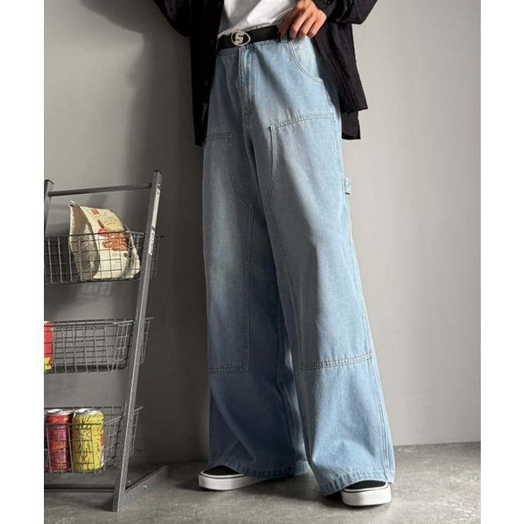 ライトブルー | 【Classical Origin】「遊び心満載。」ダブルニーワイドペインターデ… | Classical Elf Men