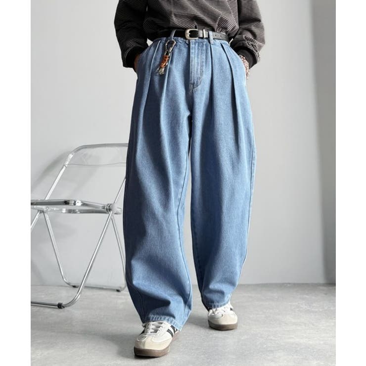 「虜になる！」インツータックワイドバルーンデニム Inverted Two | Classical Elf Men | 詳細画像10 