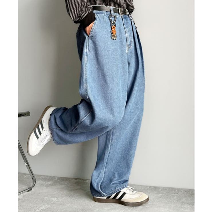 ライトブルー | 「虜になる！」インツータックワイドバルーンデニム Inverted Two | Classical Elf Men