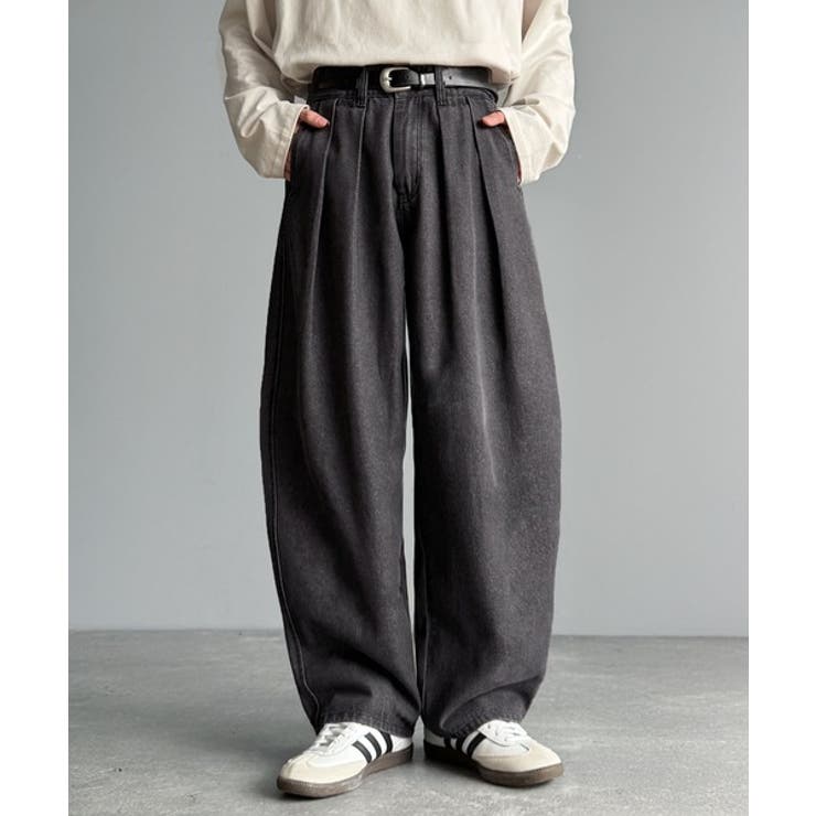 「虜になる！」インツータックワイドバルーンデニム Inverted Two | Classical Elf Men | 詳細画像1 