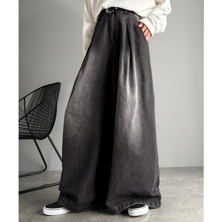 ブラック | 「Aライン即完成。」変形3タックスーパーワイドデニム Unique Three | Classical Elf Men