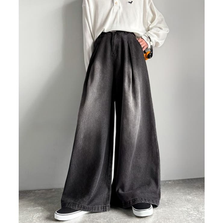 「Aライン即完成。」変形3タックスーパーワイドデニム Unique Three | Classical Elf Men | 詳細画像9 