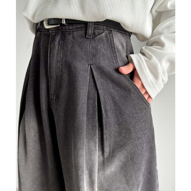 「Aライン即完成。」変形3タックスーパーワイドデニム Unique Three | Classical Elf Men | 詳細画像11 