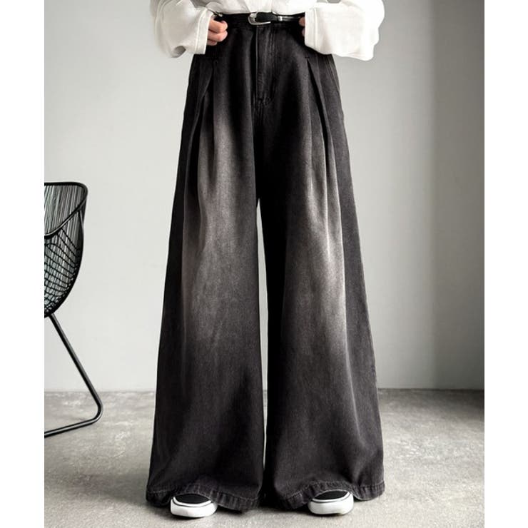 「Aライン即完成。」変形3タックスーパーワイドデニム Unique Three | Classical Elf Men | 詳細画像6 