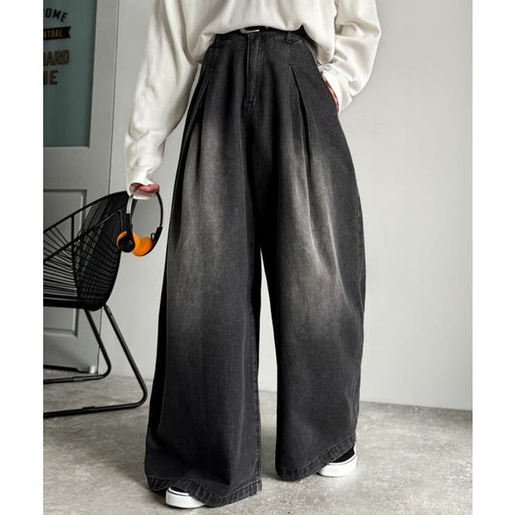 「Aライン即完成。」変形3タックスーパーワイドデニム Unique Three | Classical Elf Men | 詳細画像7 