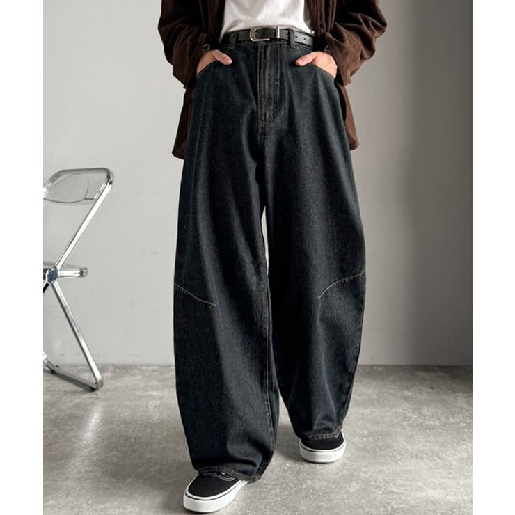 「シルエットで語る。」ブラスト加工カーブシルエットバレルレッグデニムパンツ | Classical Elf Men | 詳細画像14 